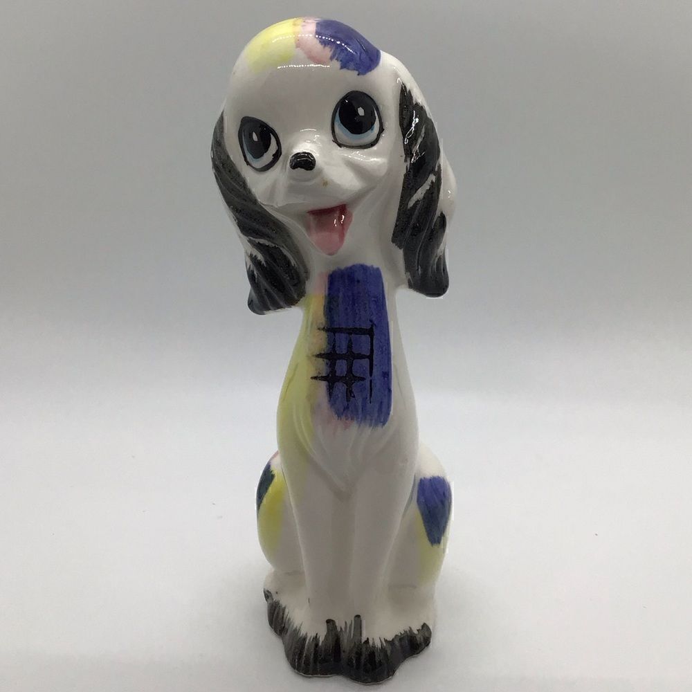 Vintage Big Eyed Ceramic Dog
